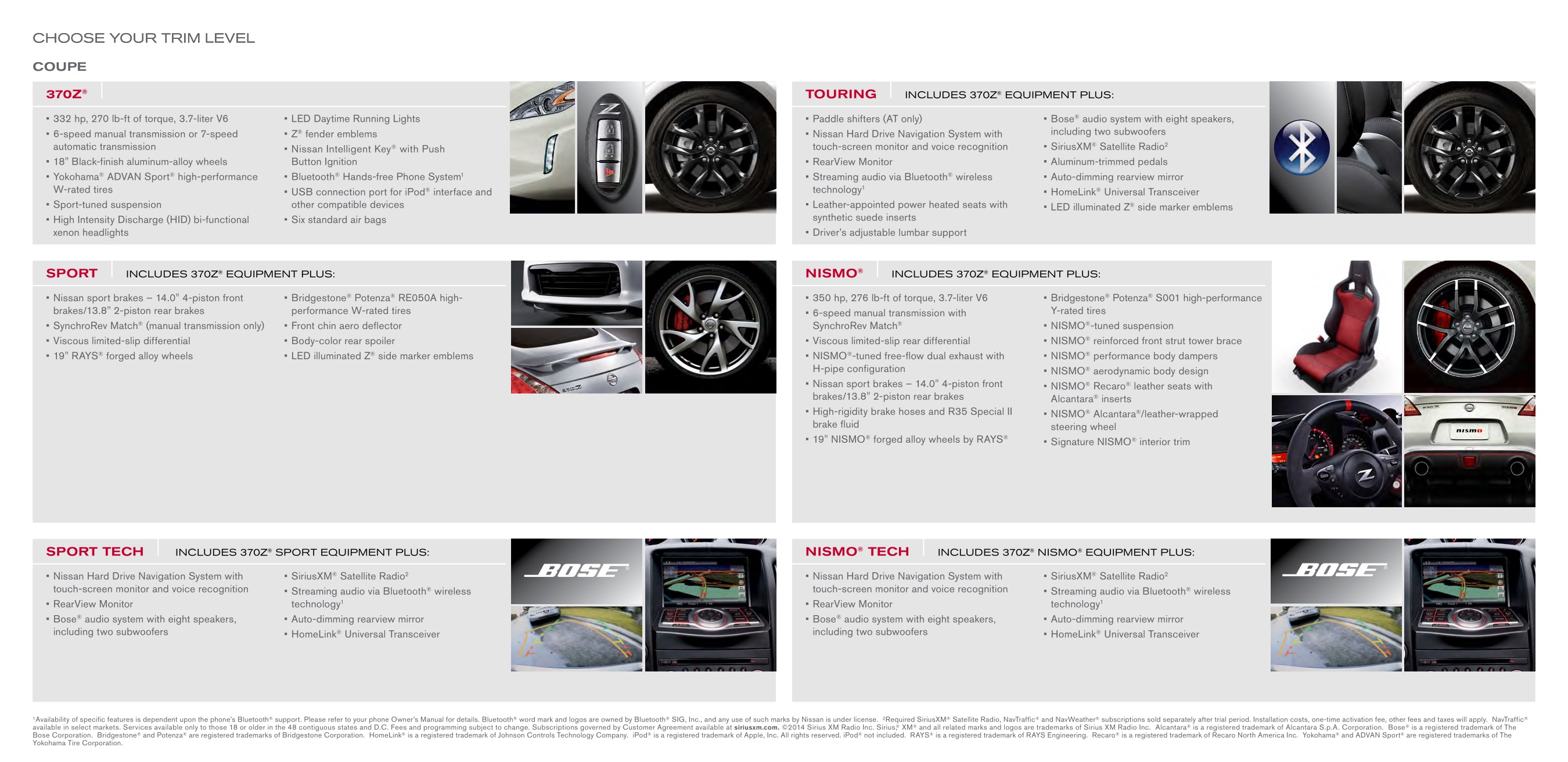 2015 Nissan 370Z Brochure Page 13
